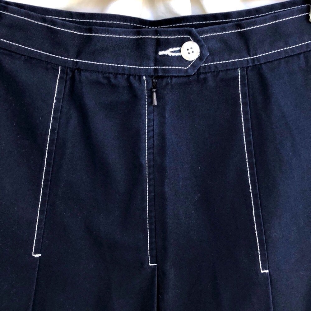 Isaac Mizrahi for Target Navy Pleated Cotton Skirt - Picture 2 of 7